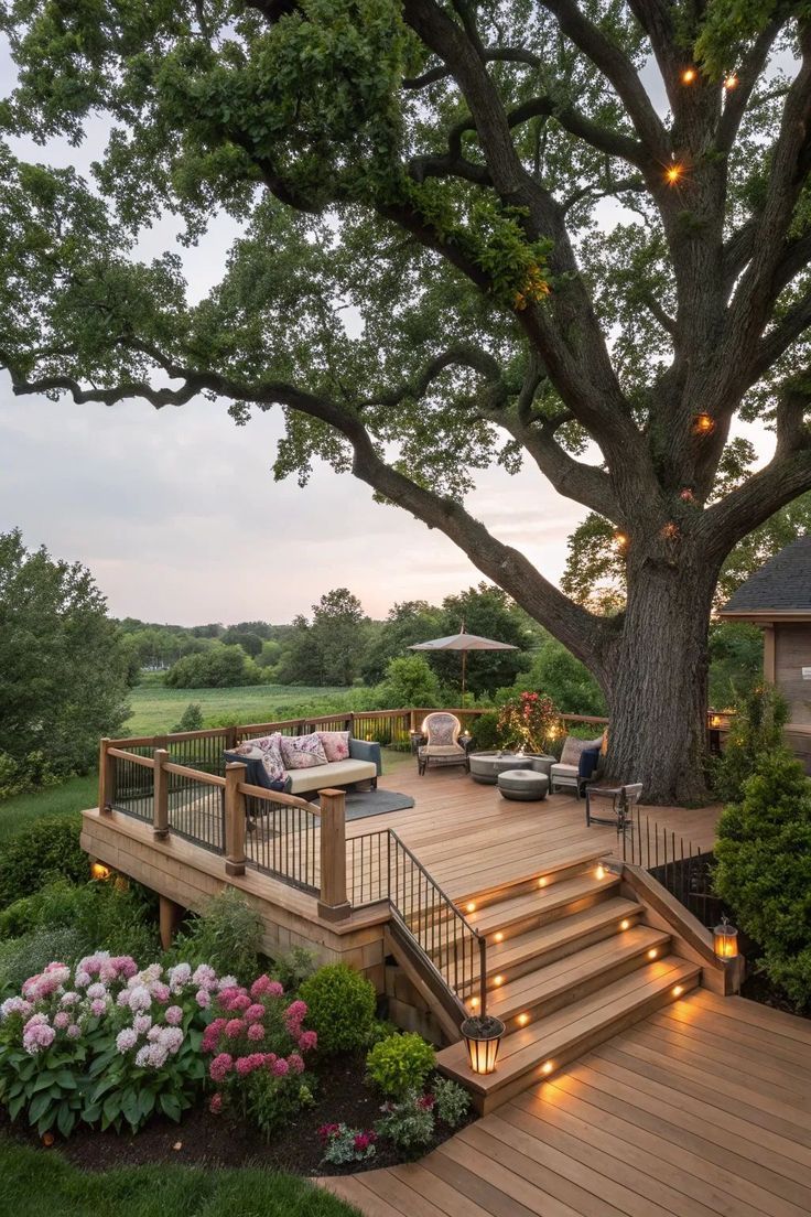 Custom backyard deck